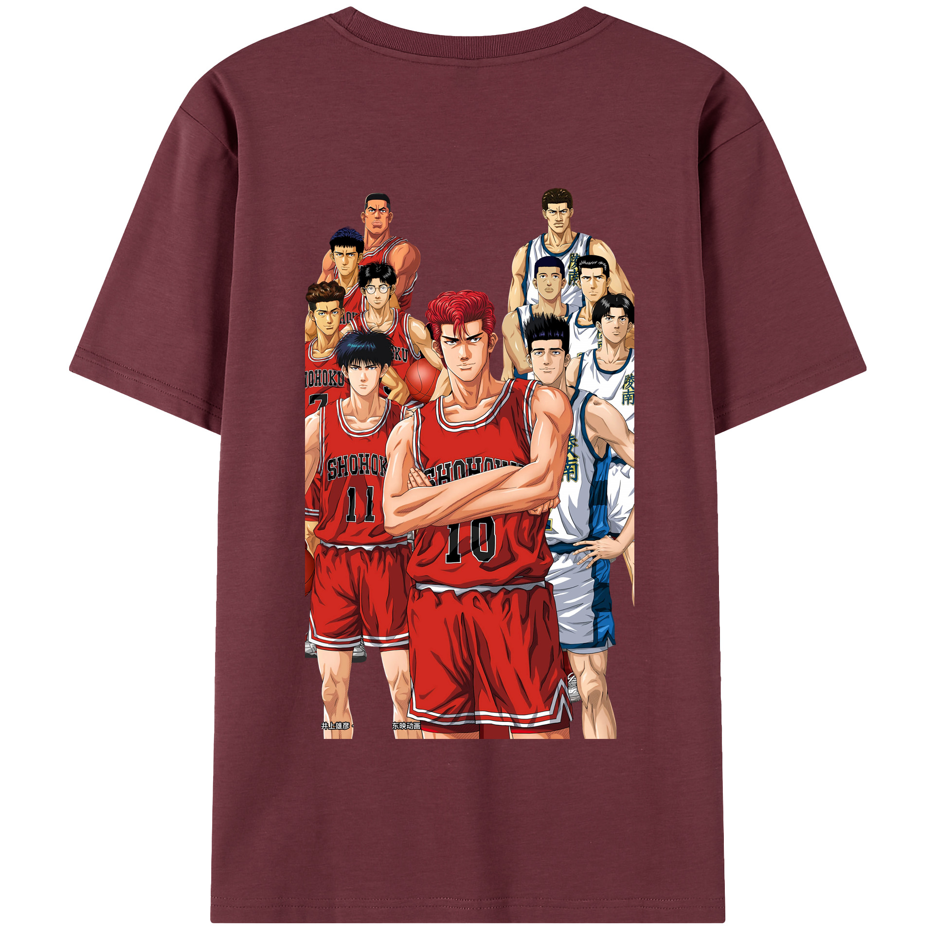SLAM DUNK／スラムダンク 綿100％半袖Tシャツ（背面プリント）